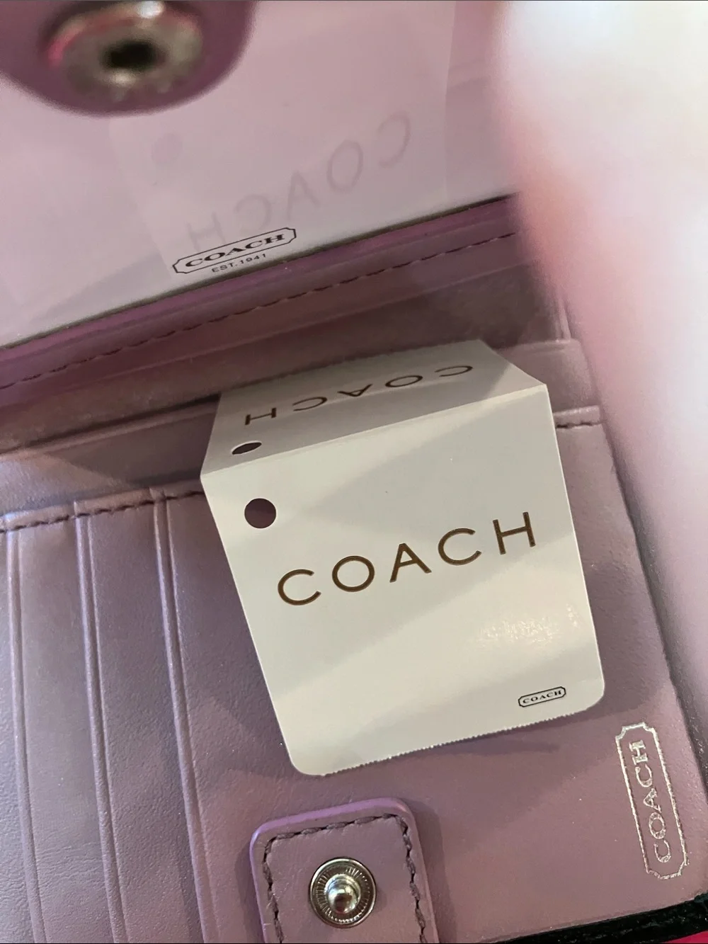 Coach mad op art small Wallet in Black, Pink and Purple Graphic Design